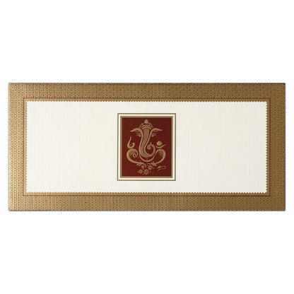 Invitation Card - Chic Golden Ganesha Shaadi Cards-KNK2756