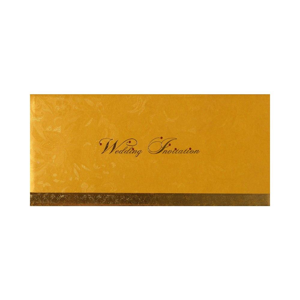 Invitation Card - Golden Glitter Invitation Card-KNK2864