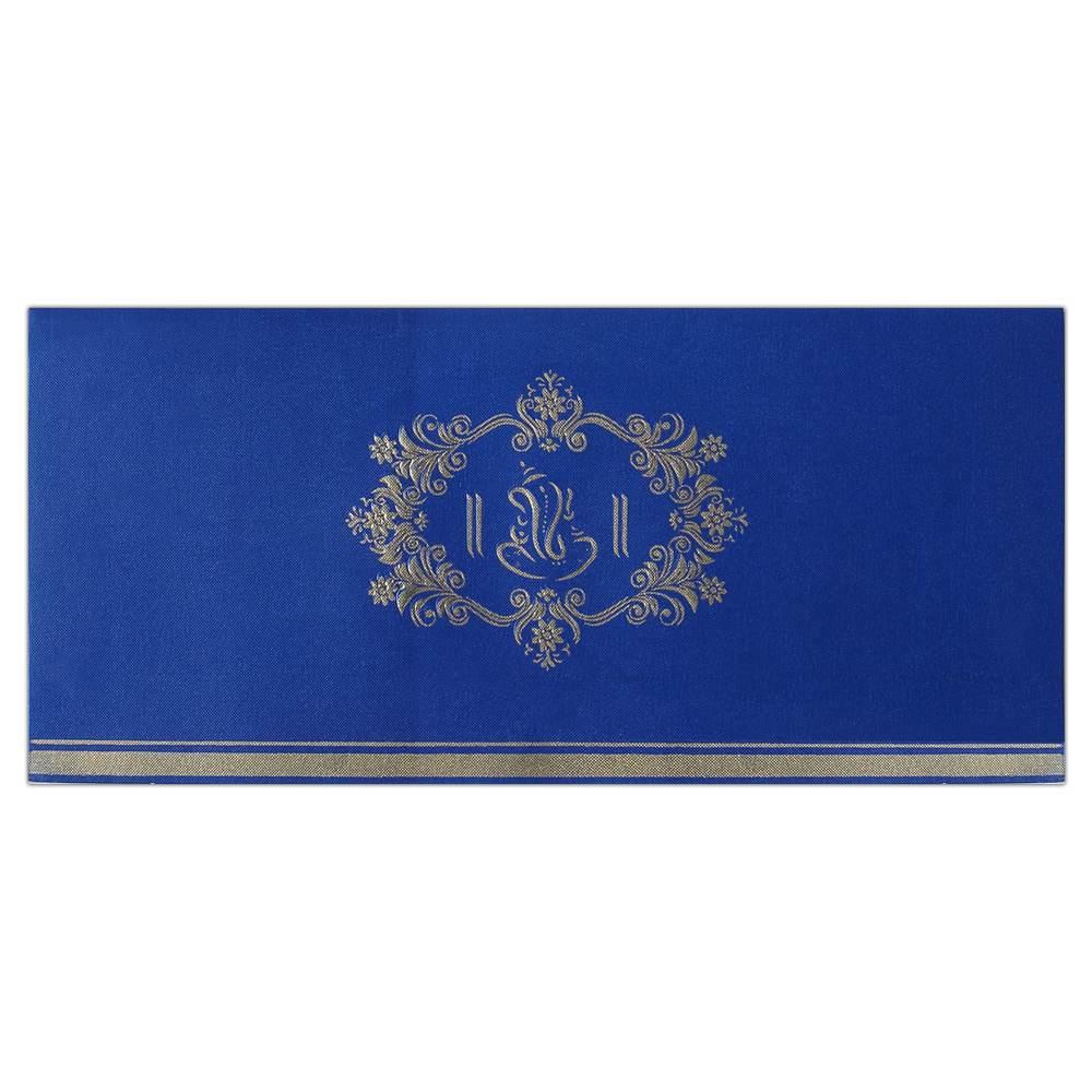 Blue Ganesha Invitation Card-KNK2957