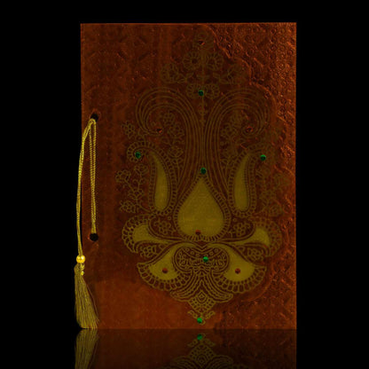 Beautiful Brown Shading With Flower Design Personal Card - KNK30251