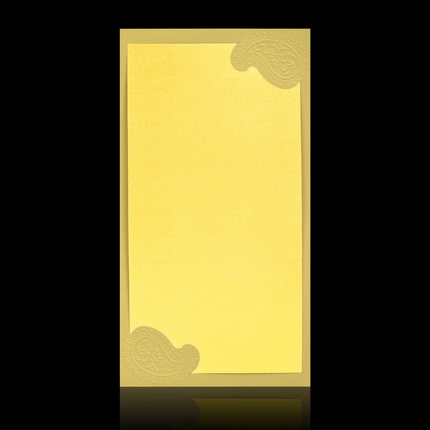 Alluring Gold Shading Single Sheet Wedding Card-KNK30340