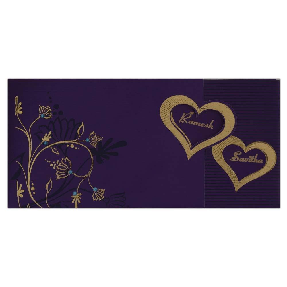 Invitation Card - Golden Hearts Invitation card-KNK3075