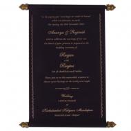 Purple Premium Satin Scroll In Small Size With Box-KNK3121