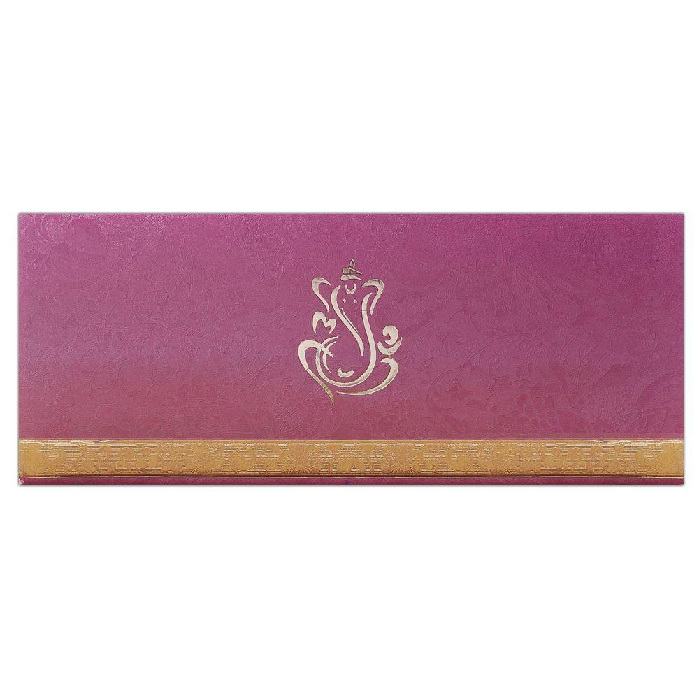 Pink Ganesha Personal Invitation Card-KNK3156