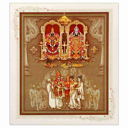 White Hindu Wedding Card