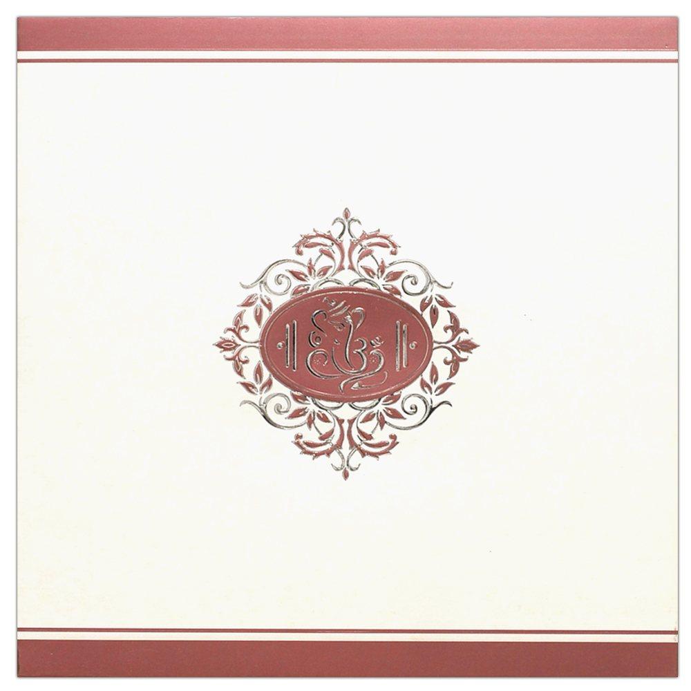 Invitation Card - Elegant Silver Ganesha Invitation Card-KNK3441