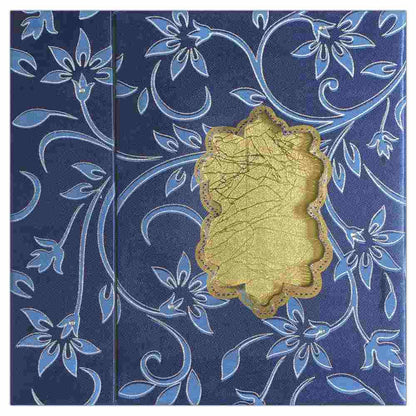 Pleasant  Floral Blue Shading With Wedding Invitation Card -KNK3517