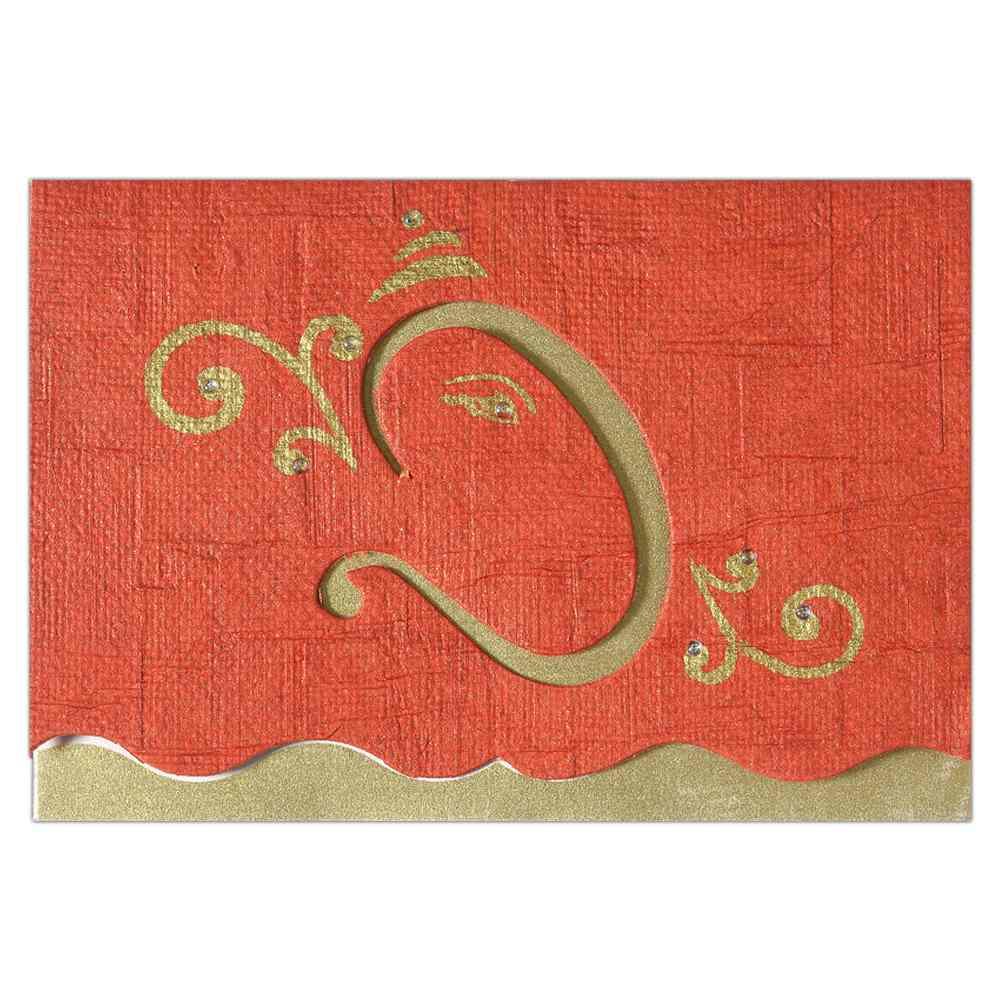 Invitation Card - Mystical Ganesha Multi-Ceremony Invitation Card-KNK3627