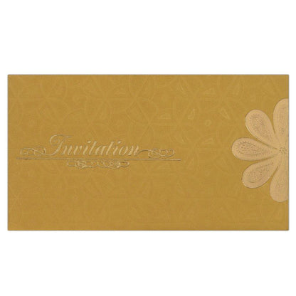 Invitation Card - Yellow Floral Personal Wedding Invitation Card-KNK3639