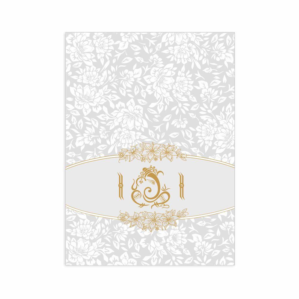 White Floral Invitation Card