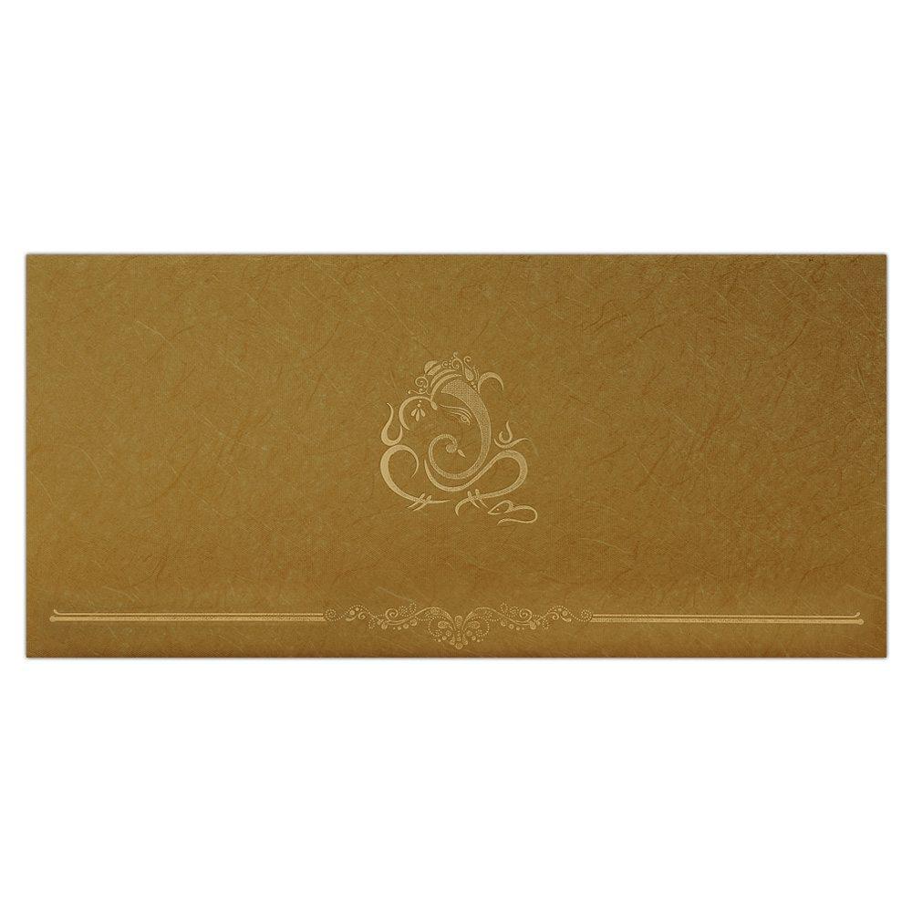 Invitation Card Perfect Red Ganesha Wedding Card-KNK3711