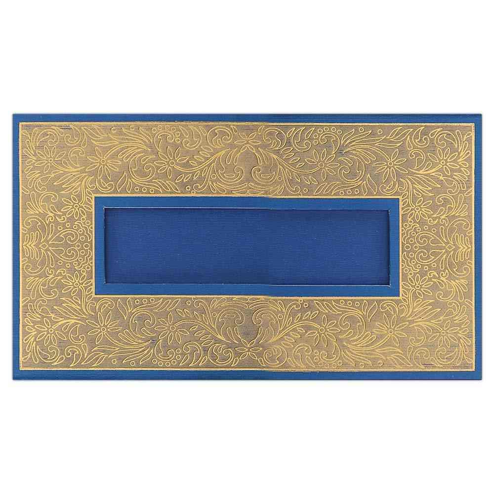 Invitation Card - Blue Personal Indian Wedding Card-KNK3814