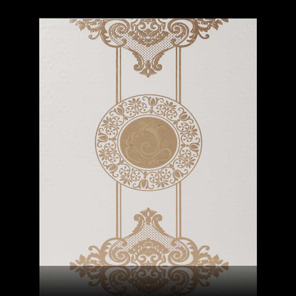 Beautiful Blossom Design With Ganesha Theme Wedding Card - KNK3848