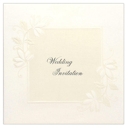 Invitation Card - White All-Religion Wedding Invitation Card- KNK3853