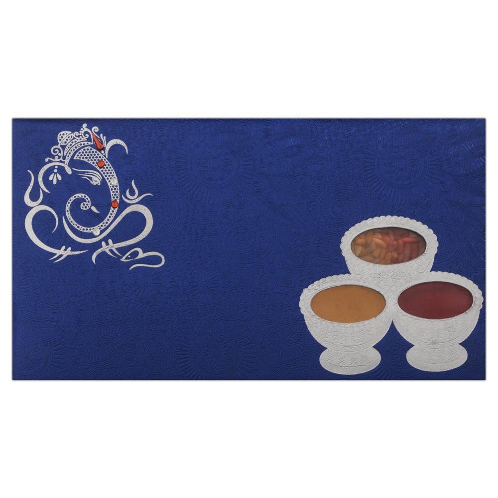 Invitation Card - Evergreen Blue Personal Wedding Card-KNK4005