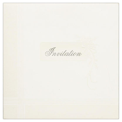 Invitation Card - Silver and Grey Invitation Card-KNK4076