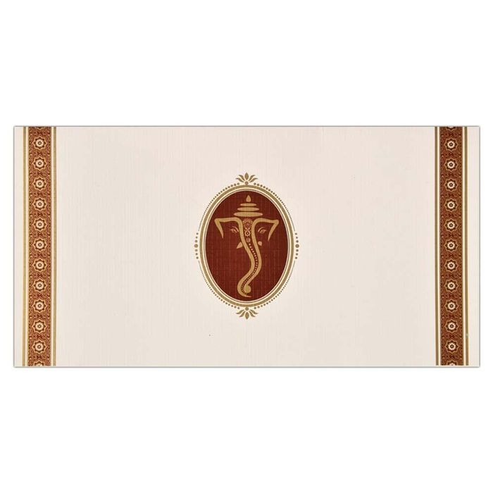 Invitation Card - Standard Horizontal Ganesha Wedding Invite-KNK4223-King of Cards