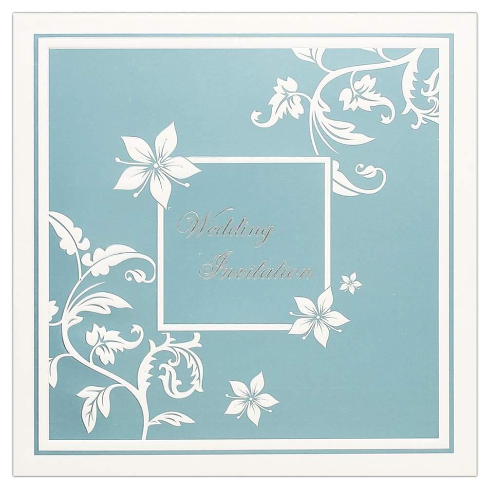 Invitation Card - Simple and Classic Blue Designer Invitation Card-KNK4303
