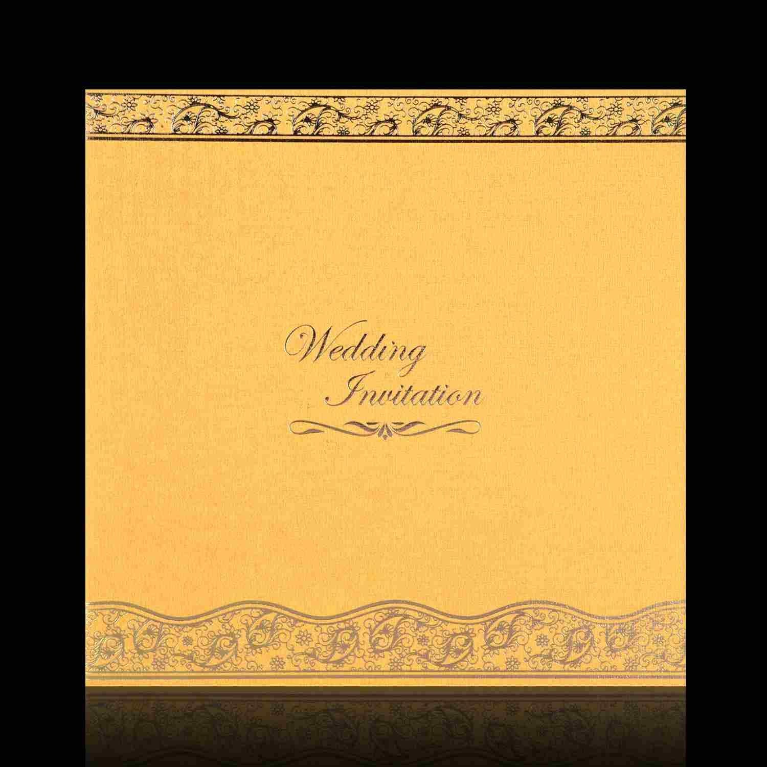 Charming Cream Shading With Gold Foiling Wedding Card