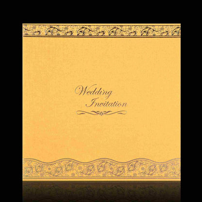 Charming Cream Shading With Gold Foiling Wedding Card