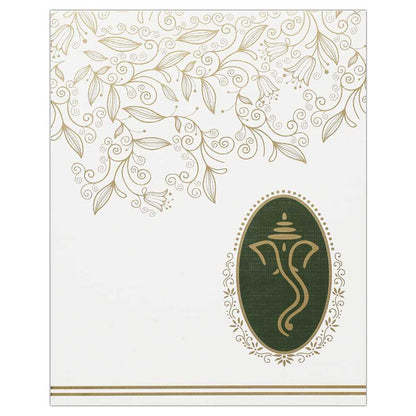 Invitation Card - Intricate Flower Design Wedding Invitation Card-KNK4323