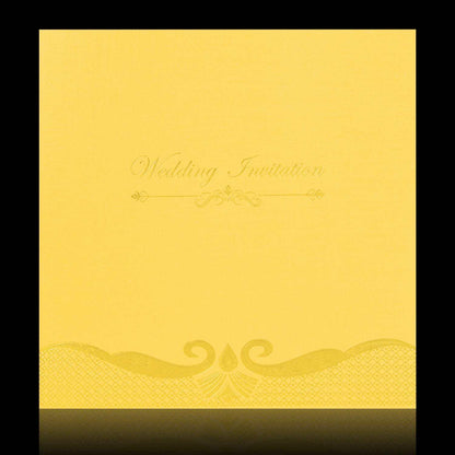 Splendid Blue Shading With Gold Foiling Border Wedding Card