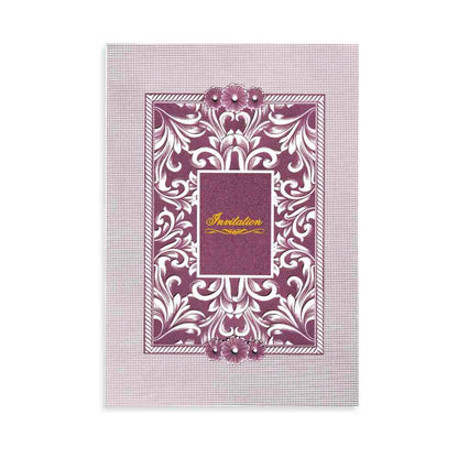 Violet Floral Invitation Card