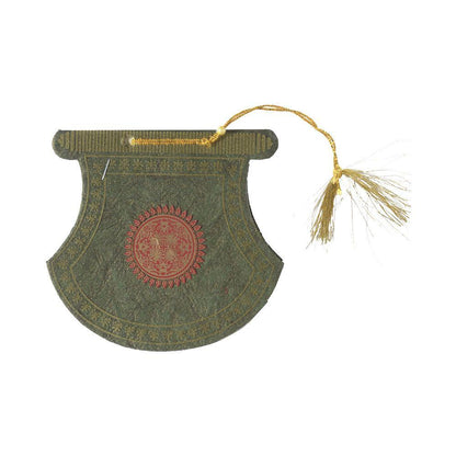 Traditional Hand-Fan Personal Wedding Invitation Card-KNK4372