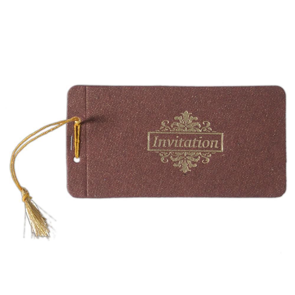 Brown Personal Invitation Card