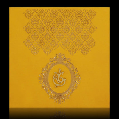 Yellow Padded Invitation Card-KNK4459