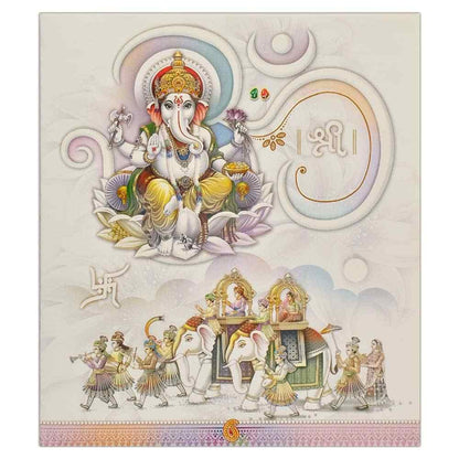 White Colourful Wedding Card