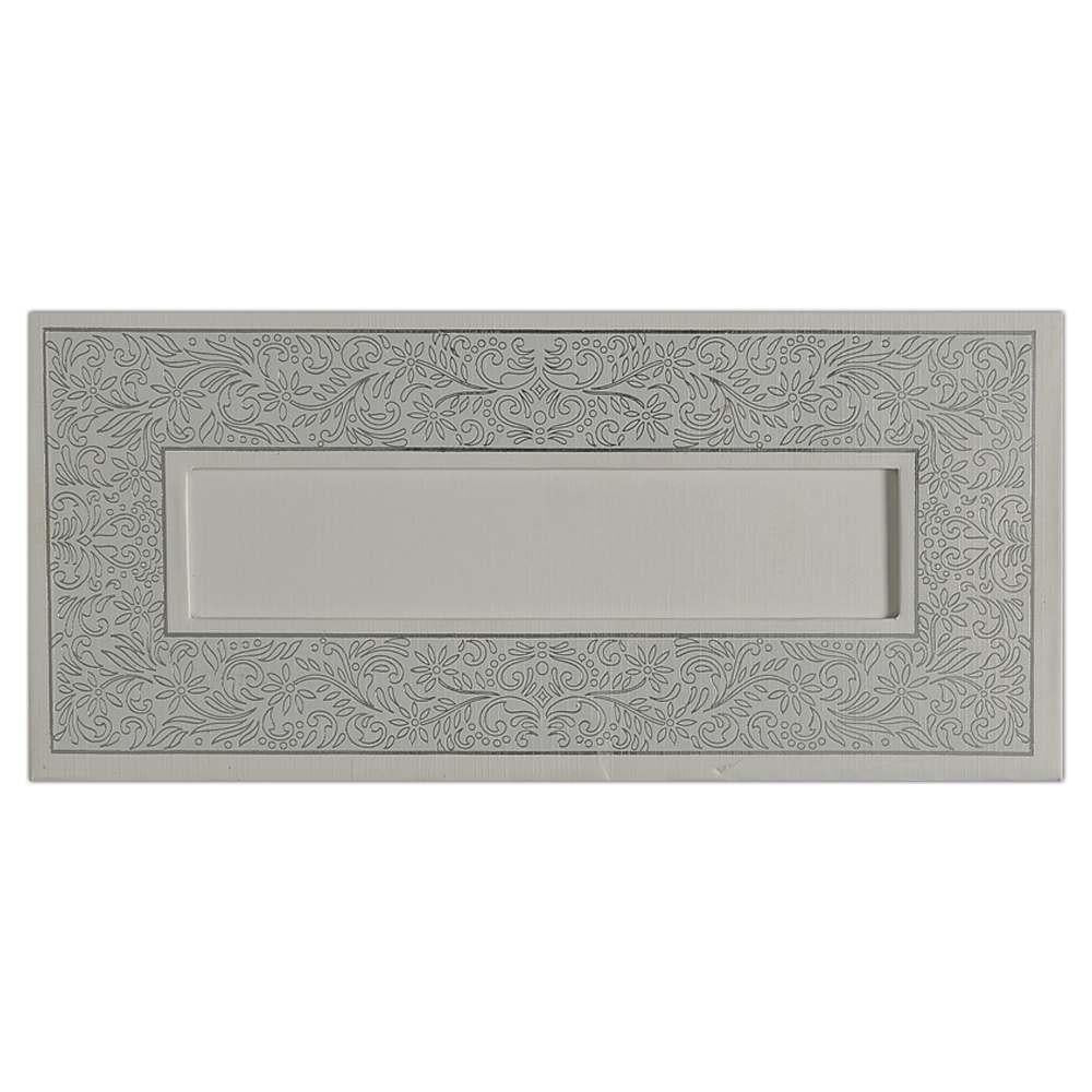 Invitation Card - White and Silver Padded Invitation Card-KNK4744