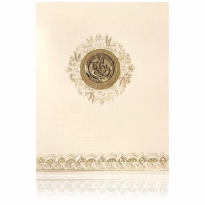 Charming Gold Shading With Ganesha Invitation Card