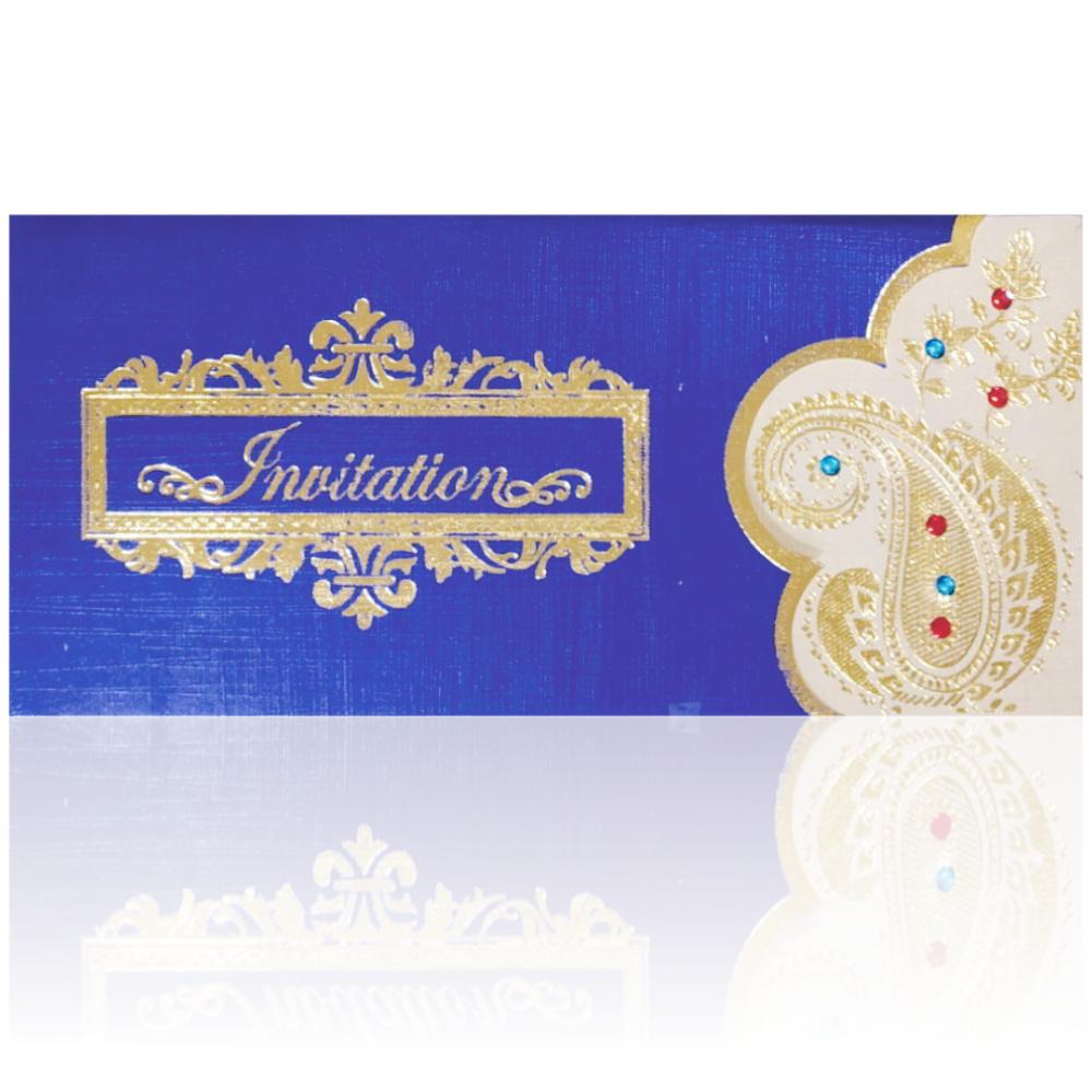 Beautiful Blue Shading Personal Wedding Card - KNKSP716