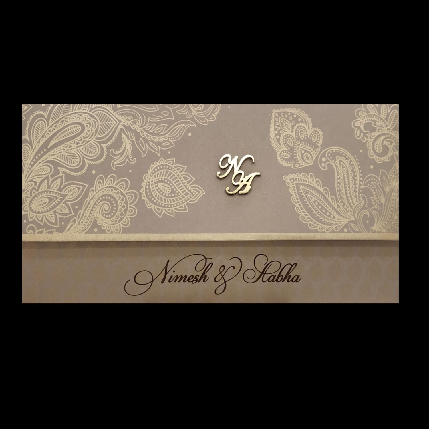 Peach Royal Baraat Boxed Type Wedding Card-KPR06520