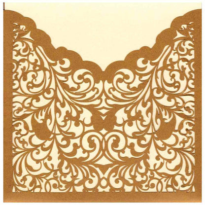 Gold Die Cut Invitation Card