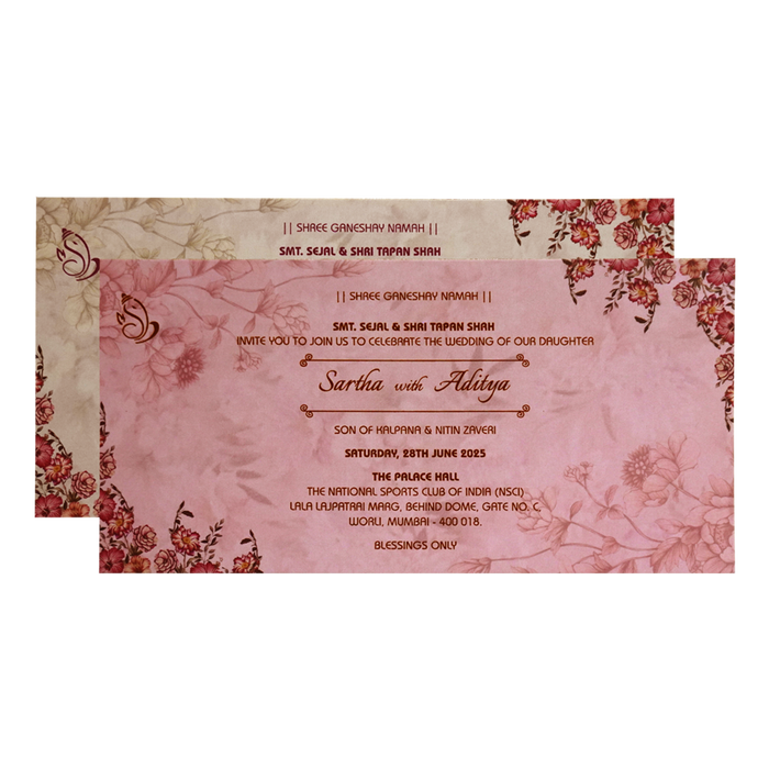 Light Dusty Pink Invitation Card-King of Cards