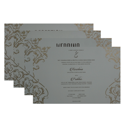 Grey Marriage Invitation-King of Cards