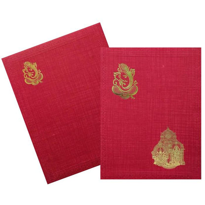 Red Metallic Balaji Padmavathi Invitation Card-King of Cards