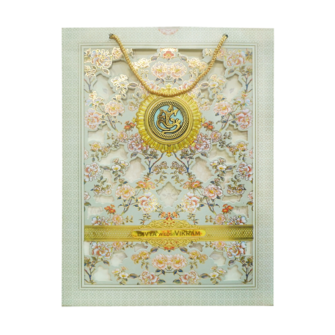 Floral Green Wedding Card-King of Cards