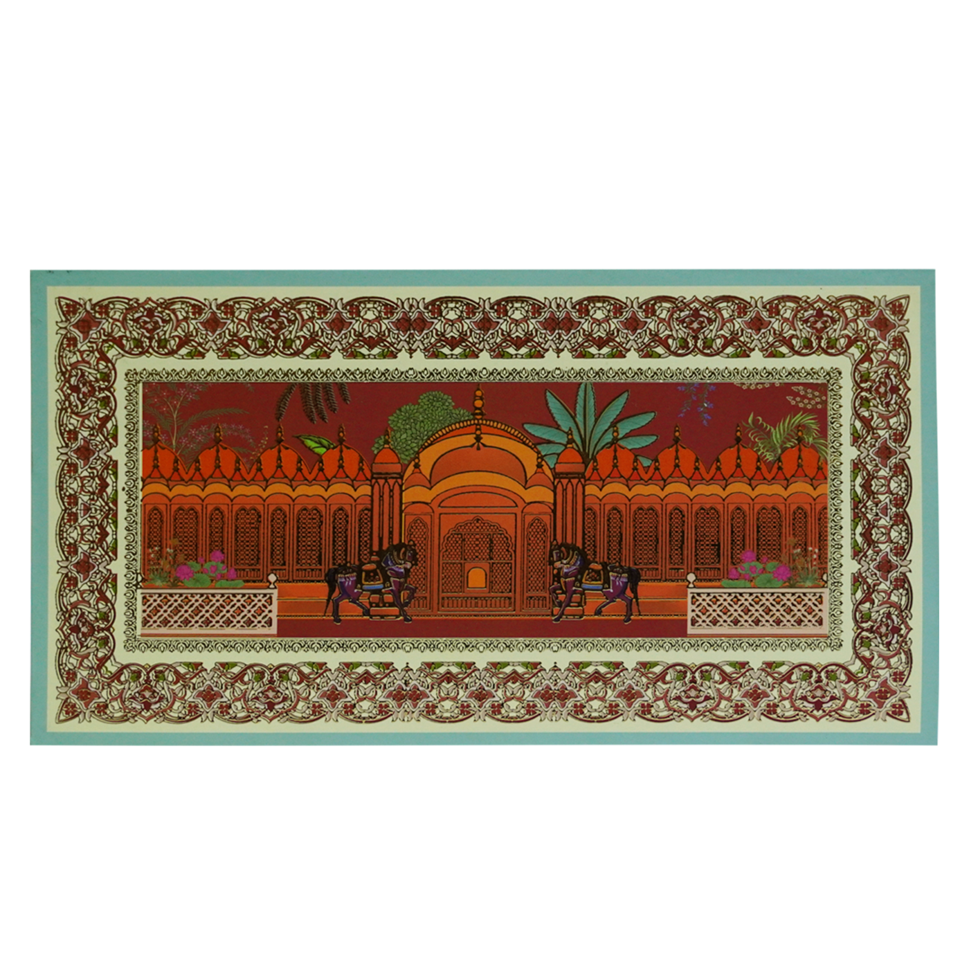 Brown Pattern Horse Wedding Invitation Box-KBX1104