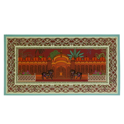 Brown Pattern Horse Wedding Invitation Box-KBX1104