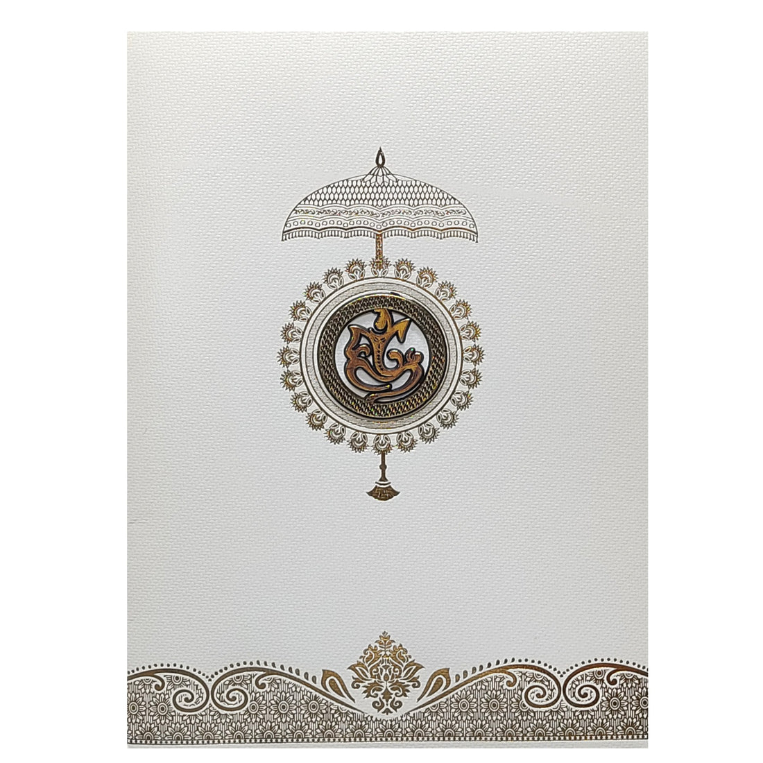 White Ganesha Invitation Card-King of Cards