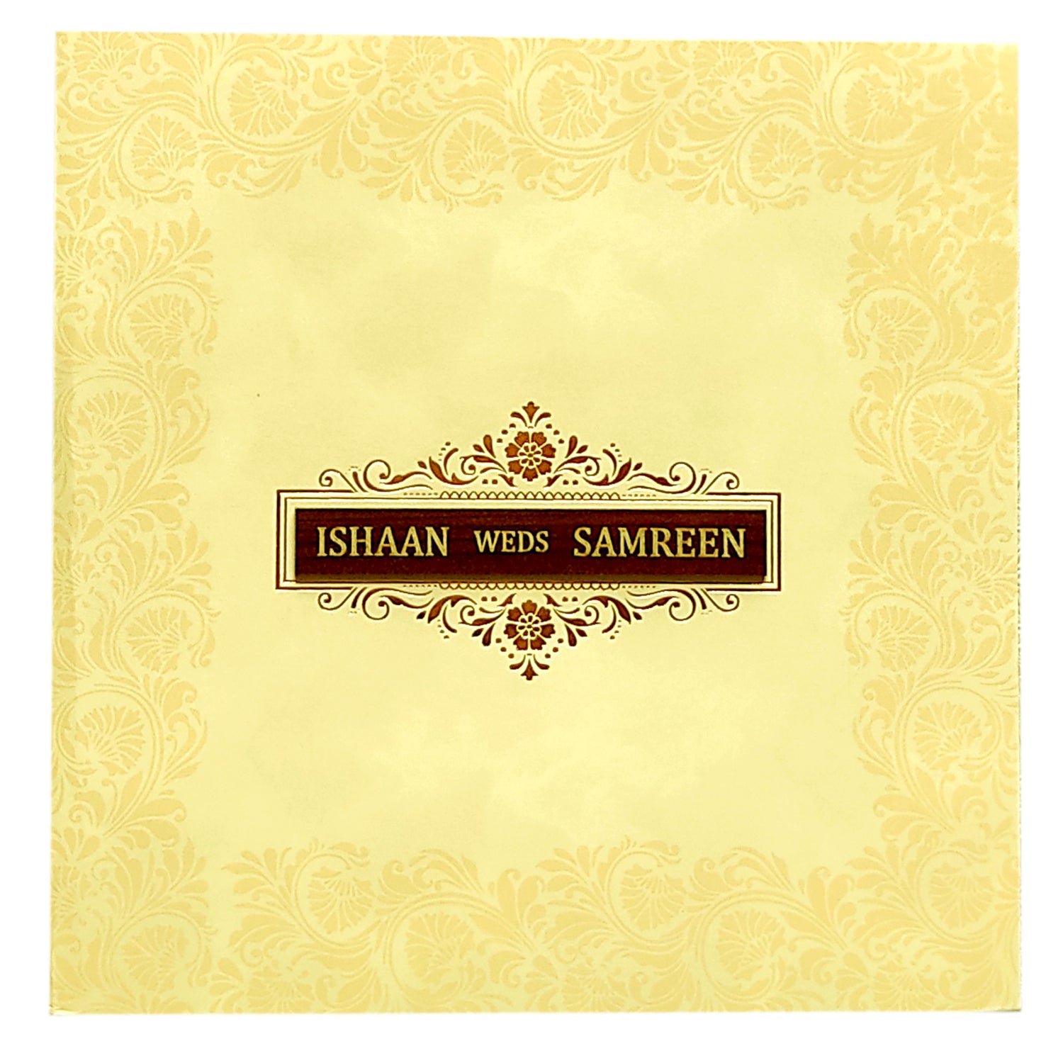 Cream Nameplate Invitation Card-KRC29042