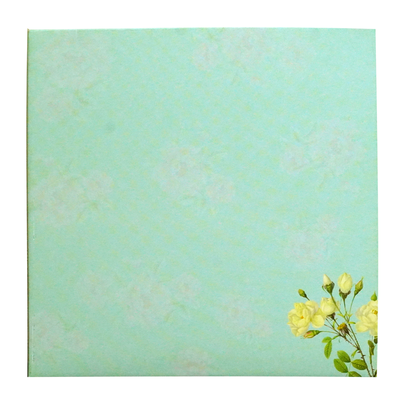 Green Floral Nameplate Wedding Card-KNKD8104