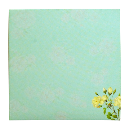 Green Floral Nameplate Wedding Card-KNKD8104