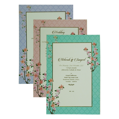 Green Elephant Premium Wedding Card-King of Cards
