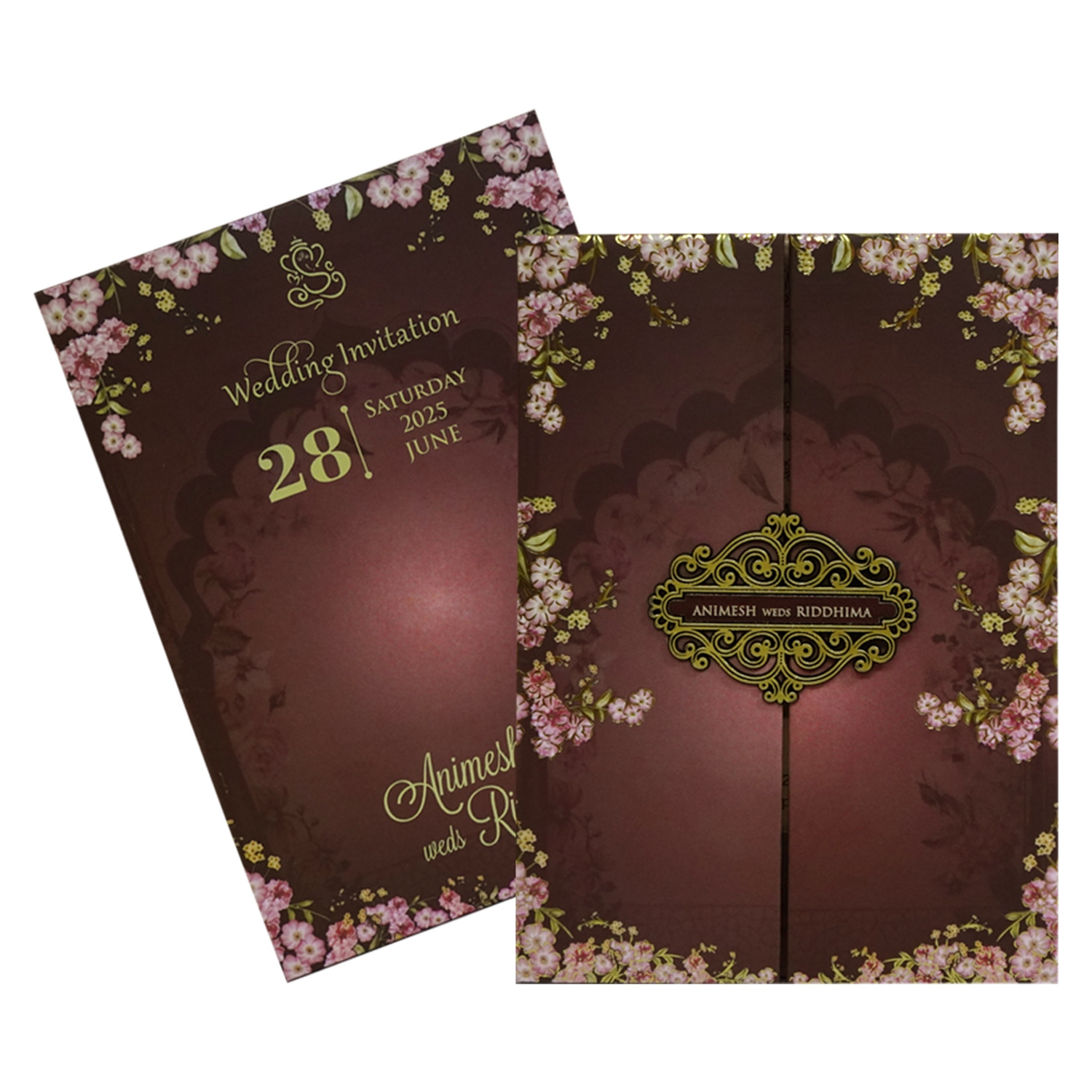Deep Brown Padded Invitation-KVN06830