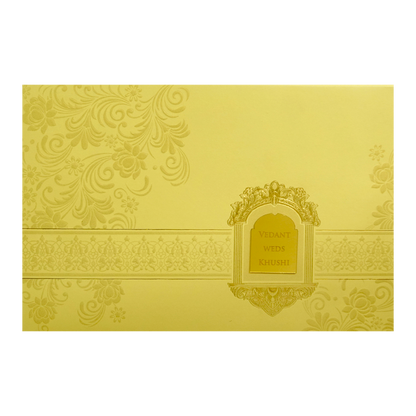 Light Yellow Wedding Card-King of Cards
