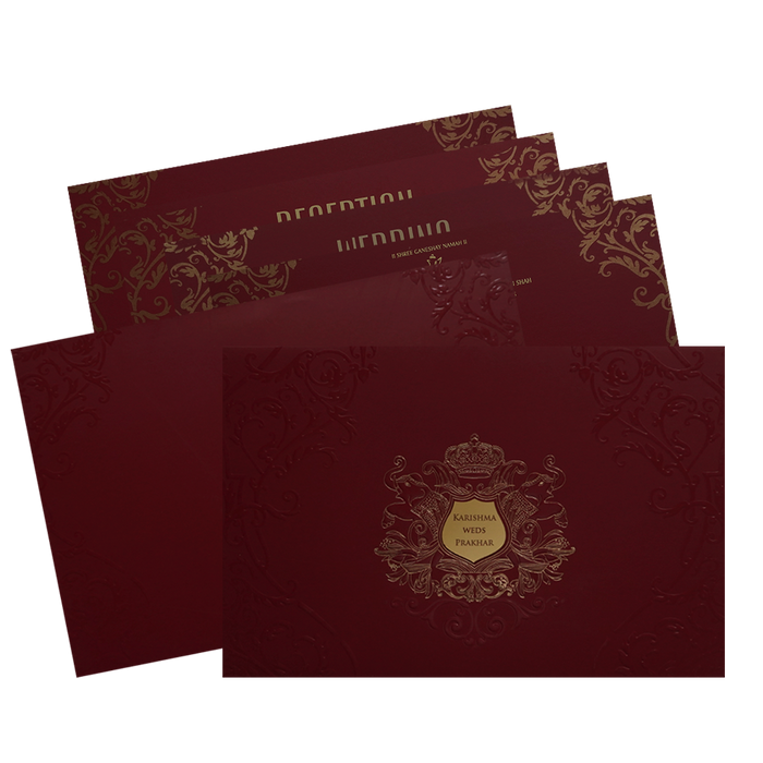 Red Marriage Invitation-King of Cards